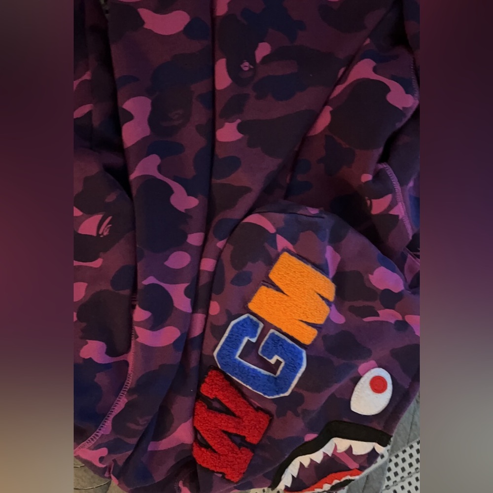 Bape hoodie purple
